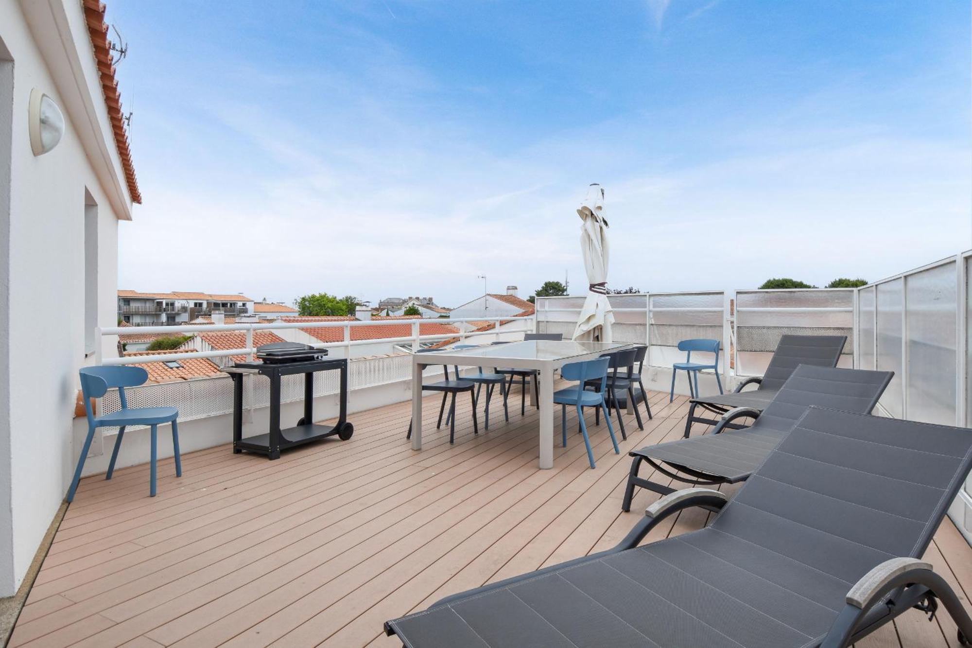 Appart Pour 8 Au Coeur De Noirmoutier - Terrasse Exterior foto